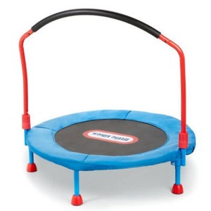 Little Tikes 25 Round Easy Store 3 Folding Trampoline - BlueBlackRed