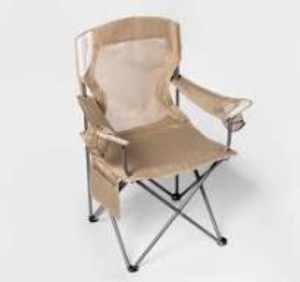 Outdoor Portable Mesh Chair Tan - Embark Steel Frame Camp Seat