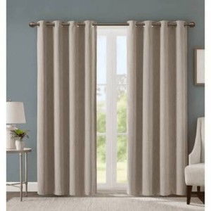 SunSmart Total Blackout Lined Panel Pair with Grommets, Brown