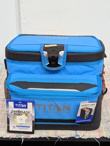 Titan by Arctic Zone 16 Can Zipperless Soft Sided Cooler - Blue Flame 10.5-Quart TPE & PEVA