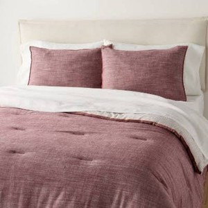 3pc King Reversible Duvet Cover Set Burgundy - Hearth & Hand with Magnolia
