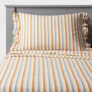 Twin Striped Cotton Kids Sheet Set - Pillowfort Twin Bedding, 3-Piece Set, OEKO-TEX Certified, 220 Thread
