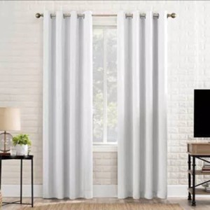 Sun Zero Broderick Theater Grade Blackout Curtain Panels 96 White - 2 Panels