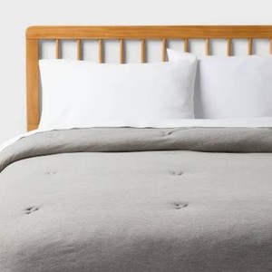 TwinTwin Extra Long Corduroy Plaid Comforter Gray - Room Essentials