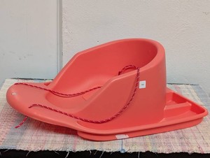 Toddler Sled with Rope and Pad Coral - Sun Squad Polyethylene, 50lb Capacity