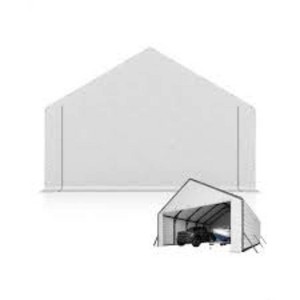 Garvee Heavy-Duty PE Enclosure Kit for Metal Carport, Roll-Up Zipper Door Panels with Ball Bungees for 20x25 20x20 ft Carport, White