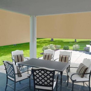 Southern Sunset UV Blocking Fade Resistant Fabric Exterior Roller Shade 120 in. W x 72 in. L