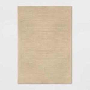 7x10 Natural Woven Rectangular Outdoor Area Rug Heathered Cream - Threshold Patio, Machine Made, Polypropylene