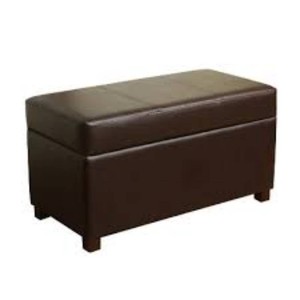 Essex Double Storage Bench Chocolate - Threshold Upholstered, No Assembly, Padded Seat
