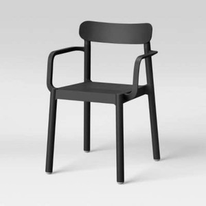 Elba Outdoor Patio Stack Dining Chair Black - Room Essentials