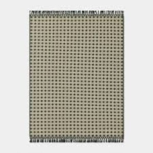 5x7 Cane Rectangular Woven Outdoor Area Rug Heathered Green - Threshold