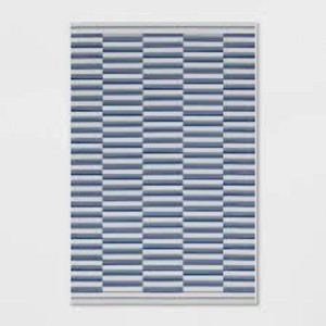 Color Blocked Striped Rectangular IndoorOutdoor Area Rug