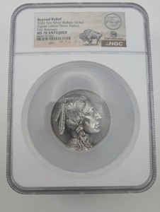 Beyond Relief 2026 NGC MS70 5oz Silver Buffalo Nickel (Est Market Value $1900)