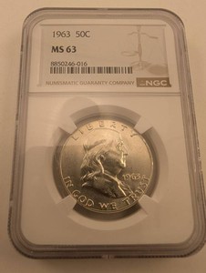 1963 Franklin Half Dollar NGC MS 63