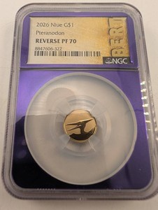 2026 Niue Pteranodon NGC Reverse PF70 G$1 1g 22KT Gold
