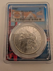 1887 Morgan Silver Dollar PCGS MS63