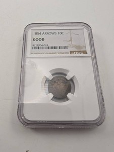1854 Arrows Seated Liberty Dime NGC Good