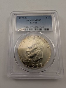 1973-S Eisenhower Silver Dollar PCGS MS67