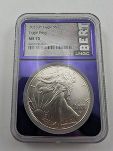 2025(P) American Silver Eagle Eagle Privy NGC MS70