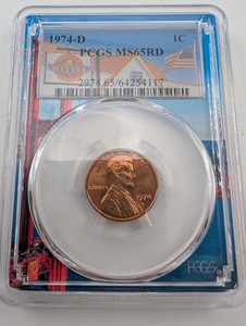 1974-D Lincoln Cent PCGS MS65RD