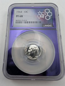 1964 Roosevelt Dime NGC PF68 Proof