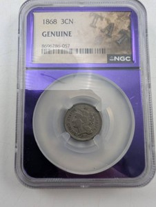1868 3CN Three Cent Nickel NGC Genuine