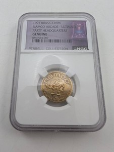 Vintage Namco Arcade Ultimate Party Headquarters Brass Token NGC 1991