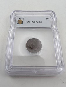 1902 One Cent ICG Genuine Slabbed Coin