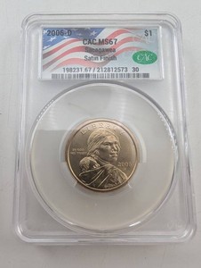 2006-D Sacagawea Satin Finish Dollar CAC MS67