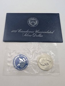 1972 40% Silver Eisenhower Uncirculated Silver Dollar Original Mint Holder