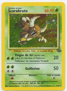Jungle PinsirScarabrute French Holo 964 Pokmon Card in Nice Condition