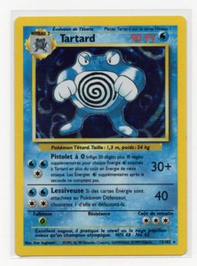 1999 Pokmon 1st Edition French Tartard Holo 13102 Base Poliwhirl in Nice Condition