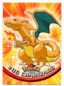1999 Topps Pokmon TV Animation Edition Charzard #6 in Nice Condition