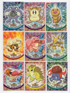 1999 Topps Pokmon TV Animation Edition #62 Poliwrath, #28 Sandslash, and More in Nice Condition