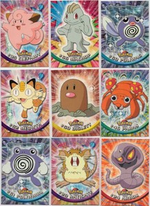 1999 Topps Pokmon TV Animation Edition #50 Diglett, #46 Paras, #61 Poliwhirl, and More in Nice Condition