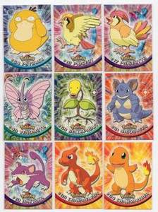 1999 Topps Pokmon TV Animation Edition #17 Pidgeotto, #18 Pidgeot, #31 Nidoqueen, and More in Nice Condition