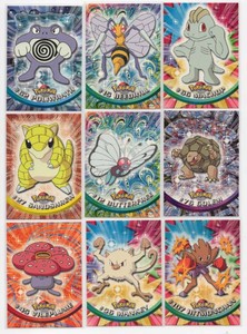 1999 Topps Pokmon TV Animation Edition #45 Vileplume, #27 Sandshrew, #12 Butterfree, and More in Nice Condition