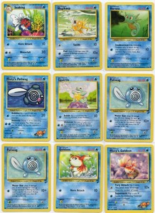 1999-2000 Pokmon Card Lot Including Mistys Goldeen, Poliwag, Goldeen, Squirtle, Horsea, and More in Nice Condition