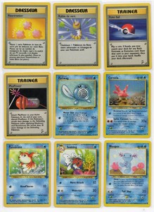 1999-2001 Pokmon Card Lot Including Corsola, Poissirene, Poliwag, Seaking, and More in Nice Condition