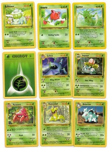1999-2001 Pokmon Card Lot Including Hoppip, Bulbasaur, Golbat, Parasect, Victreebel, and More in Nice Condition