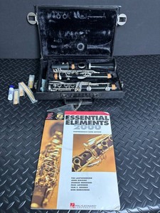 Clarinet Lot With Case, Method Book & Reeds