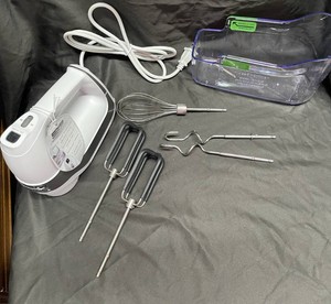 Hamilton Beach 6 Speed Hand Mixer with Storage Case & Attachments Open Box