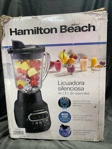 Hamilton Beach Quiet Blender 58175J 40 oz Glass Jar 800W Open Box
