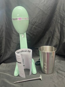 Hamilton Beach Drink Mixer Mint Green with Stainless Mixing Cup Open Box
