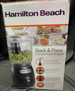 Hamilton Beach Stack & Press 2 Speed Food Chopper 3 Cup 350W Open Box