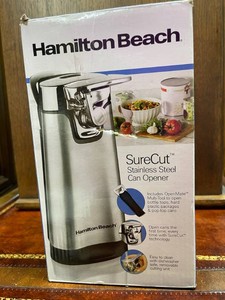 Hamilton Beach SureCut Stainless Steel Electric Can Opener Open Box Not New