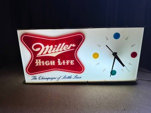 Miller High Life Light Up Clock