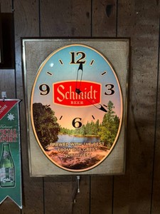 Schmidt Beer Light Up Clock