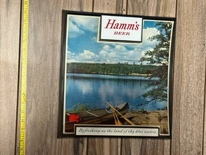 Vintage Hamms Beer Bar Sign - Refreshing as the Land of Sky Blue Waters