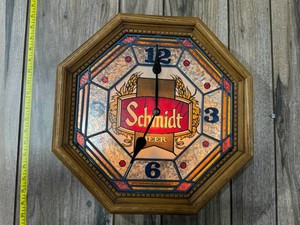 Schmidt Beer Light Up Clock